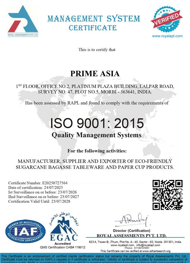 ISO 9001:2015 Certificate 
