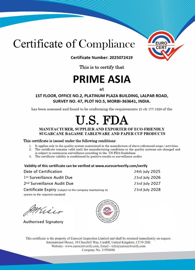 US-FDA Certificate 