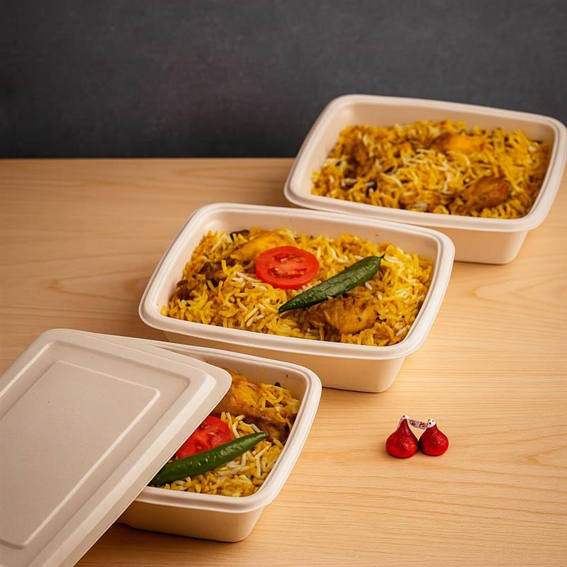 32 OZ Bagasse  Anti Leak Container