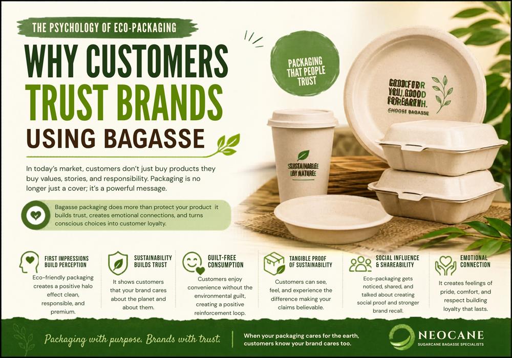 The Psychology of Eco-Packaging: Why Customers Trust Brands Using Bagasse
