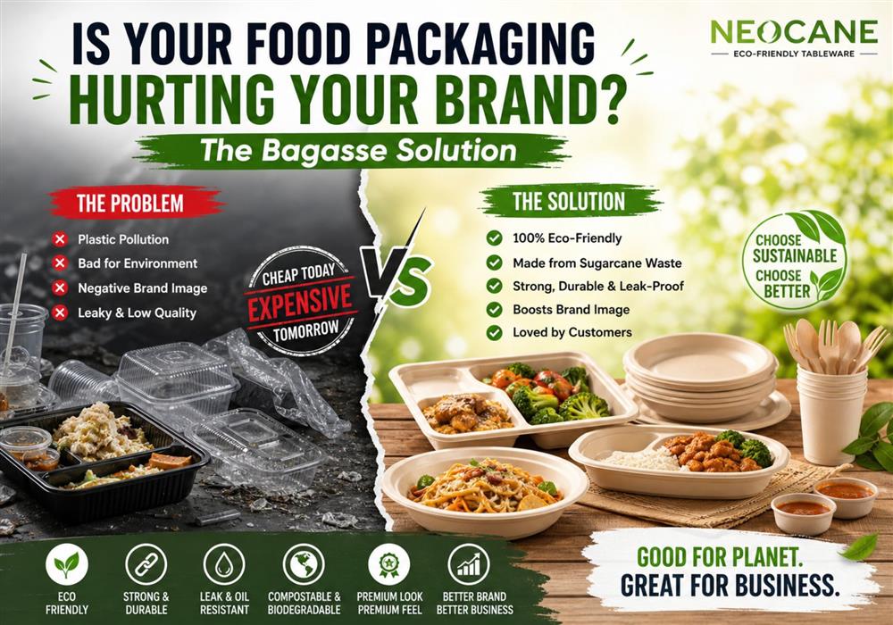 Is Your Food Packaging Hurting Your Brand? The Bagasse Solution