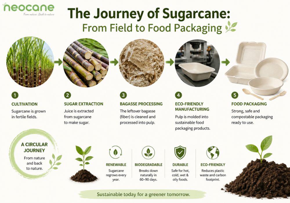 The Journey of Sugarcane: From Field to Food Packaging