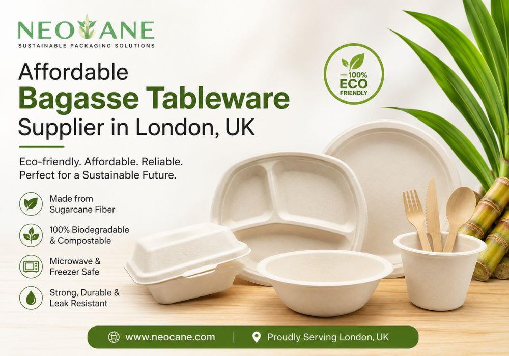 Affordable Bagasse Tableware Supplier in London, UK